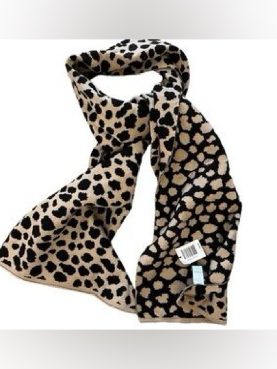 Vera Bradley Accessories - VERA BRADLEY NEW Leopard Cheetah Animal Print Black & Tan Scarf